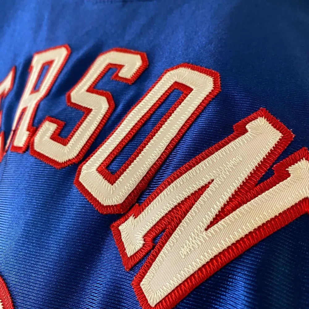 Champion - Allen Iverson Philadelphia 76ers Authentic Jersey (52) BLUE ALTERNATE - Picture 14 of 15